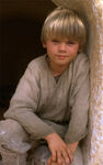 Young Anakin Skywalker as a slave on Tatooine.