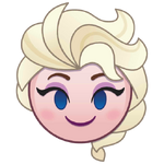 Elsa's emoji for Disney Emoji Blitz.