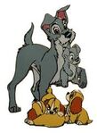 Tramp, Annette, Scamp, Collette, and Danielle pin