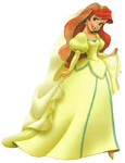 For some reason, Ariel has been tinted in a shade of yellow.