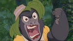 "I'M GONNA KILL HIM!!!" Terk wearing Jane's dress