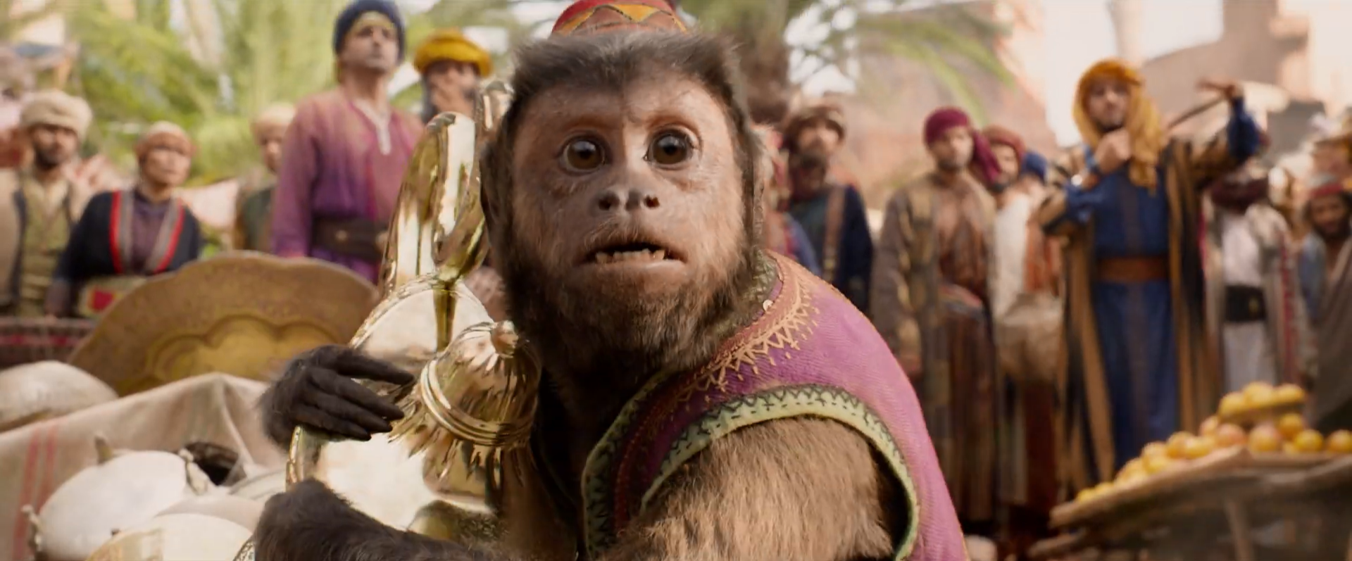 Abu, Aladdin's pet monkey accompanied him everywhere he went. Abu cannot  talk like Iago but he seems to be a b…