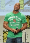 Dwayne Johnson speaks at the 2014 San Diego Comic Con.