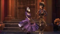 Imelda and Héctor in Pixar Popcorn