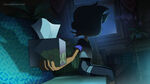 An imposter holding a tissue box