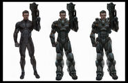 Concept art of soldier's armor by Ryan Lang.