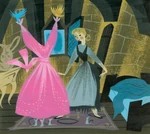 Cinderella and her pink dress, by Mary Blair.