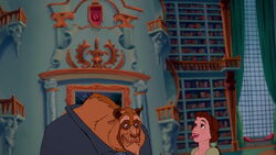 beauty and the beast library wallpaper