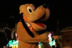 Pluto in Disney's SpectroMagic at the Magic Kingdom