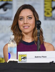 Aubrey Plaza speaks at the 2017 San Diego Comic Con.