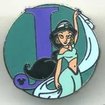Jasmine Hidden Mickey Pin - Alphabet Set