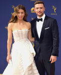 Jessica Biel and her husband, Justin Timberlake attending the 70th annual Emmy Awards in September 2018.