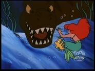 The T. rex with Flounder and Ariel