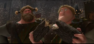 Lord MacGuffin presenting his son to Princess Merida and her family