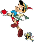 Schoolbuddies.jpg (70 KB) Pinocchio skipping to school with Jiminy clipart