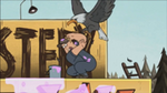 Soos getting attacked by an eagle