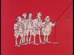 Benjamin Franklin, Phillip Livingston, John Adams, Roger Sherman, and Thomas Jefferson