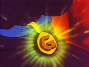 Lady Bane's Gummi Medallion (alternate design, likely goof)