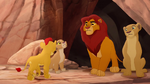 Simba with his family.