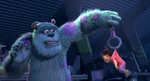 Boo gets picked up by Sulley.