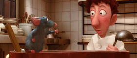 Ratatouille - Remy is caught by Linguini