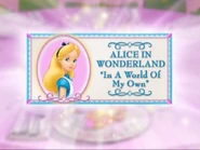 Alice title card introducing "In a World of My Own"