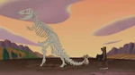 A T. rex skeleton in Lady and the Tramp II: Scamp's Adventure