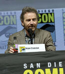 Bryan Cranston speaks at the 10th Anniversary celebration of Breaking Bad during the 2018 San Diego Comic Con.