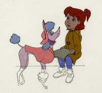 Production cel of Georgette and Jenny.