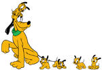 Pluto babies.gif (37 KB) Pluto with his puppies