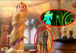 The spinning wheel in Rapunzel's room