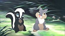 Walt Disney Screencapture of Flower and Thumper from Bambi 2 (2006)