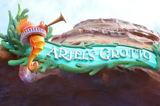 Ariel's Grotto sign