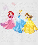 Ariel, Cinderella and Belle