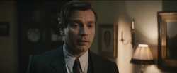 An adult Christopher Robin in Christopher Robin.