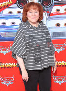 Edie McClurg attending the grand opening of Cars Land at the Disneyland Resort in June 2012.