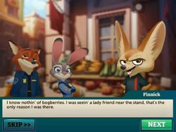 Finnick with Nick and Judy in Zootopia: Crime Files.