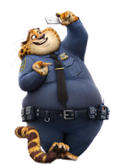 Clawhauser without his cap, taking a selfie.