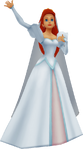 Ariel in her wedding dress