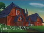 The Dearly farm as it appears in the animated series
