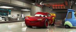 Lightning McQueen in his electronic suit
