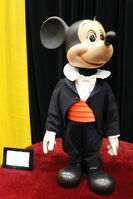 The Mickey animatronic on display at the D23 Expo