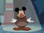 Mickey dressed as a turkey
