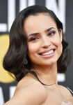 Sofia Carson arrives at the 77th annual Golden Globes in January 2020.