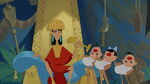 Kuzco kissing the babies... sort of