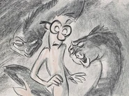 Flotsam and Jetsam mock Harold for his stupidity.