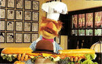 The Swedish Chef at The Brown Derby in a brochure for Disney MGM Studios c.1990 when Henson and Disney started their partnership.