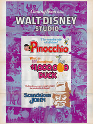 This film is featured in a preview poster of summer 1971 releases, along with Scandalous John and a re-release of Pinocchio