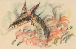 A preliminary sketch of Maleficent's dragon form by a Disney Studio Artist (1).