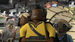 Jannah with Lando Calrissian and Maz Kanata in The LEGO Star Wars Holiday Special.